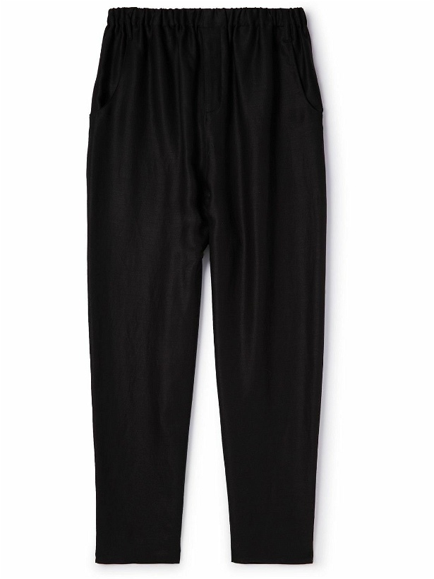 Photo: SAINT LAURENT - Tapered Shell Trousers - Black