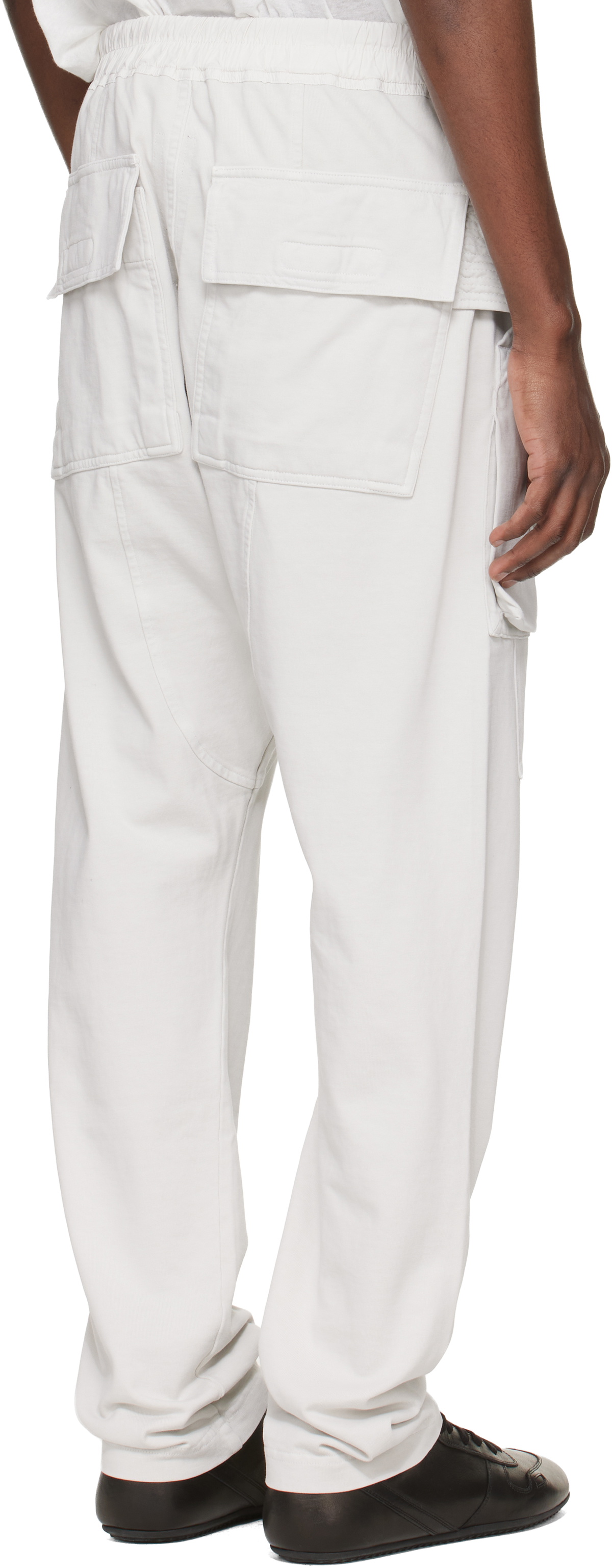 Rick Owens DRKSHDW Off-White Temple Creatch Drawstring Cargo Pants
