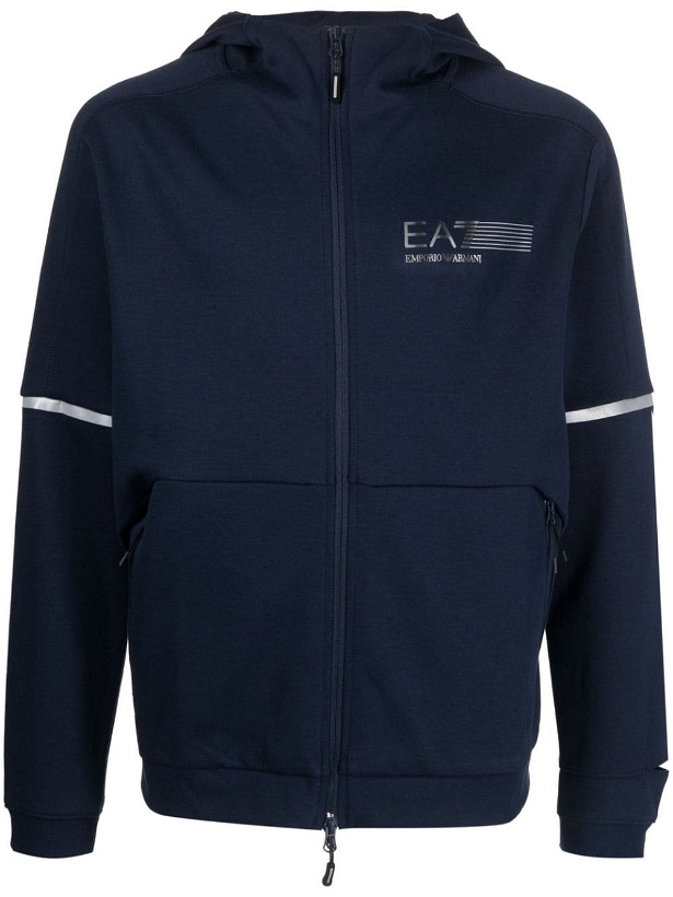 Photo: EA7 - Logo Cotton Blend Hoodie