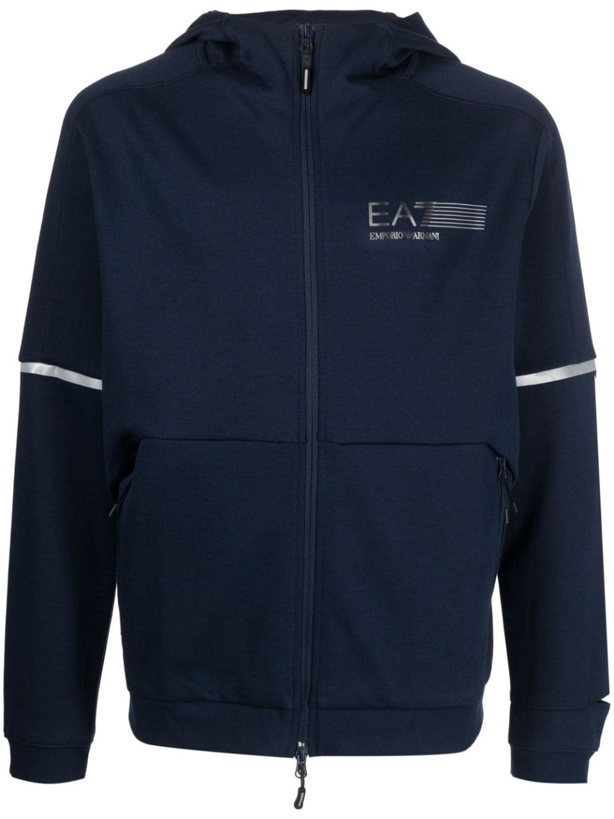 Photo: EA7 - Logo Cotton Blend Hoodie