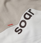 Soar Running - Tech-T Contrast-Tipped Mesh Running T-Shirt - Neutrals