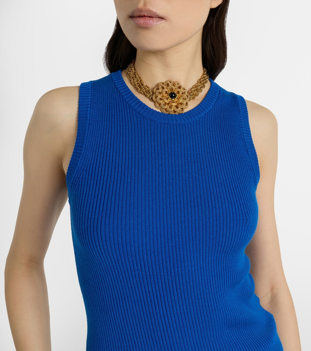 Chloé Ribbed-knit wool tank top