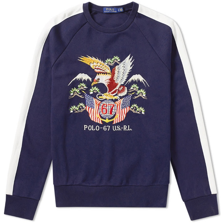 Photo: Polo Ralph Lauren Eagle Embroidered Crew Sweat Blue