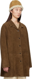 LE17SEPTEMBRE Tan Long Suede Jacket