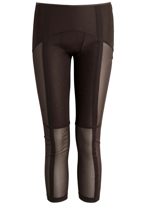 Photo: Knwls Grace Cropped Fine-knit Leggings Brown