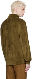 Helmut Lang Khaki Half-Zip Sweatshirt