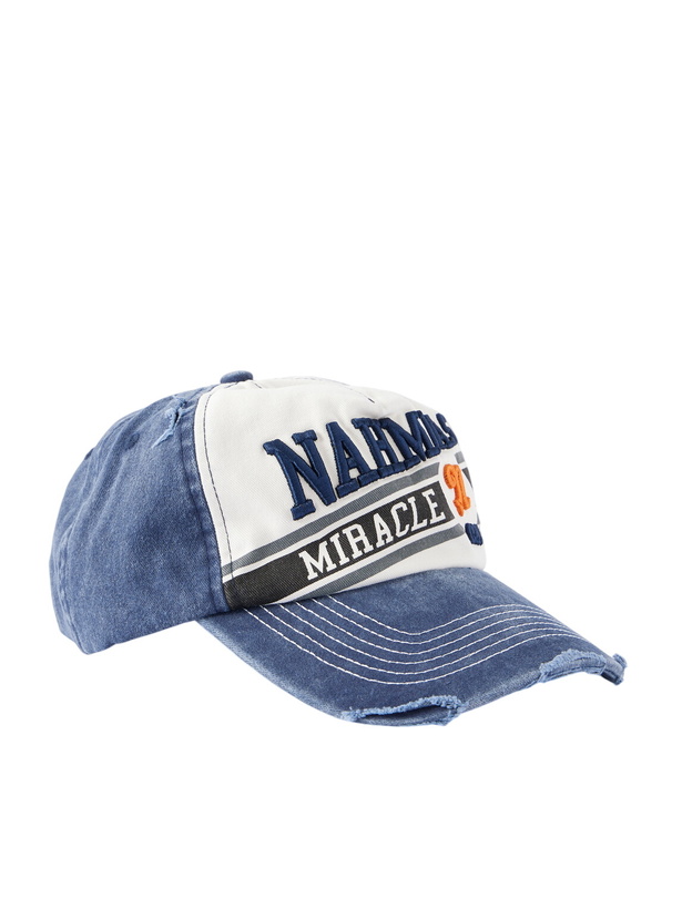 Photo: NAHMIAS - Coastal Sport Distressed Printed Logo-Embroidered Cotton-Canvas Cap