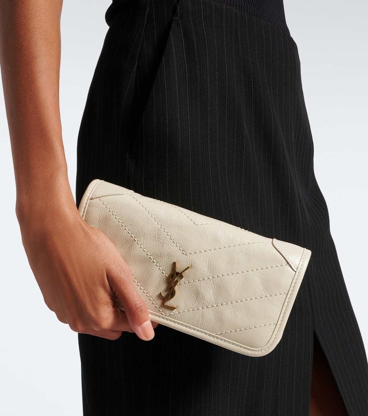 Saint Laurent Niki leather wallet on chain