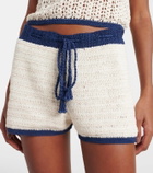 Anna Kosturova Seaside crochet cotton shorts