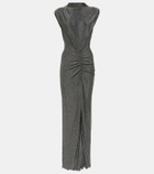 Diane von Furstenberg Apollo metallic jersey maxi dress