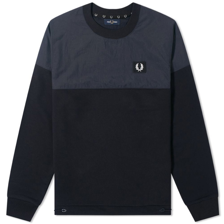 Photo: Fred Perry Authentic Woven Panel Crew Sweat