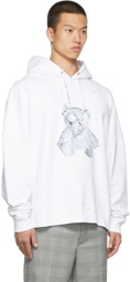 We11done Pearl Necklace Teddy Hoodie