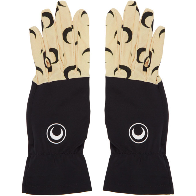 Marine Serre Moon print gloves - Pink