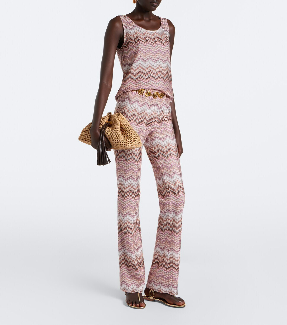 Missoni Zigzag high-rise flared pants