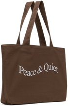 Museum of Peace & Quiet Brown Wordmark Tote