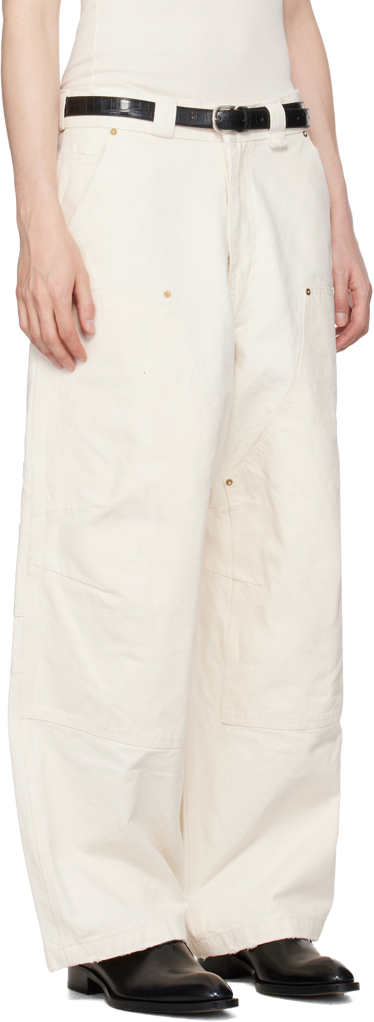 WILLY CHAVARRIA Off-White Stockton Double Knee Trousers