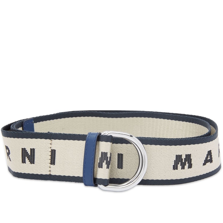Photo: Marni Men's Logo Taped Belt in Night Blue