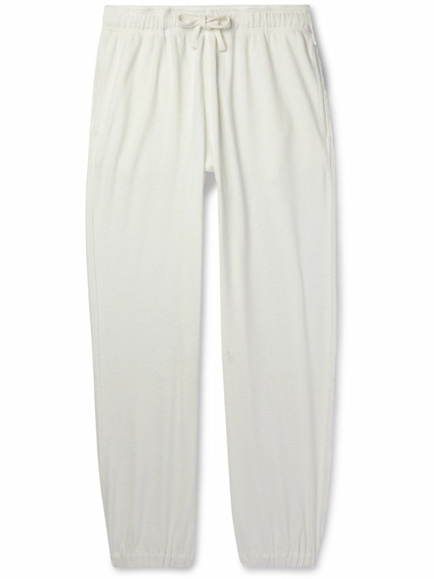Photo: Vilebrequin - Play Tapered Cotton-Blend Terry Trousers - White