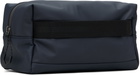 BOSS Navy Faux-Leather Wash Pouch