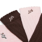 Damson Madder Women's Calf Length 2 Pack Pointelle Socks in Multi 