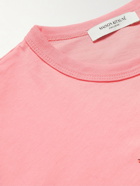 Maison Kitsuné - Olympia Le-Tan Printed Cotton-Jersey T-Shirt - Pink