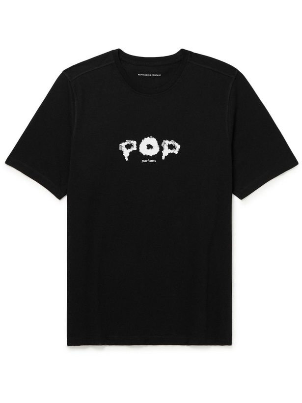 Photo: Pop Trading Company - Logo-Print Cotton-Jersey T-Shirt - Black