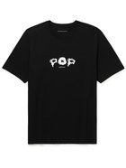 Pop Trading Company - Logo-Print Cotton-Jersey T-Shirt - Black