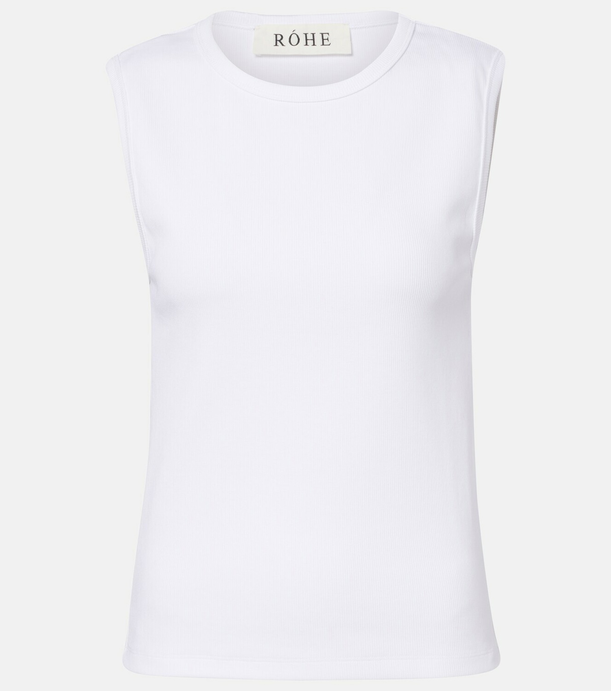 Róhe Ribbed-knit cotton-blend jersey tank top
