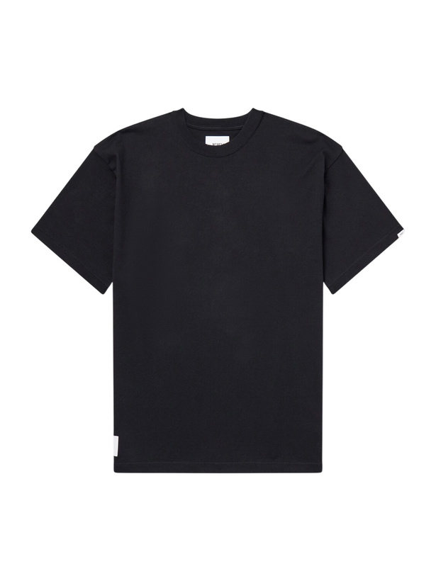 Photo: WTAPS - Sign-YD Cotton-Jersey T-Shirt - Black