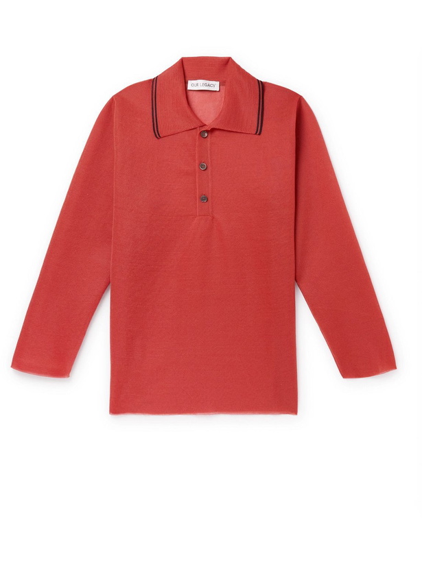 Photo: Our Legacy - Jersey Polo Shirt - Red