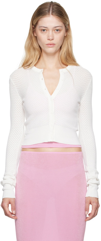 Photo: GUIZIO White Viola Cardigan