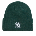 New Era New York Yankees Wide Cuff Beanie Hat in Dark Green 