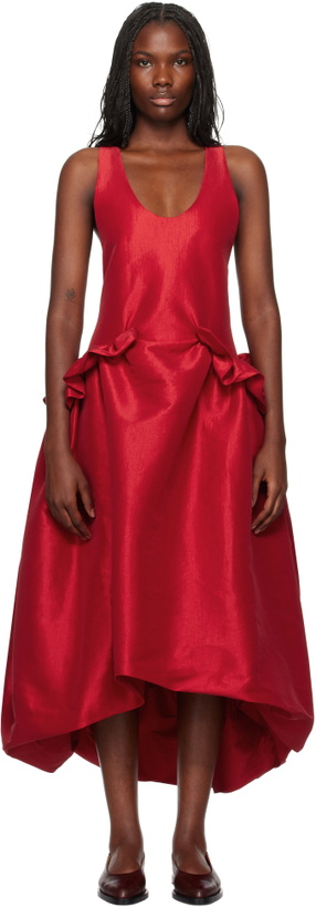 Photo: Kika Vargas SSENSE Exclusive Red Ramya Midi Dress