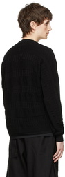 Stone Island Shadow Project Black Aran Cardigan