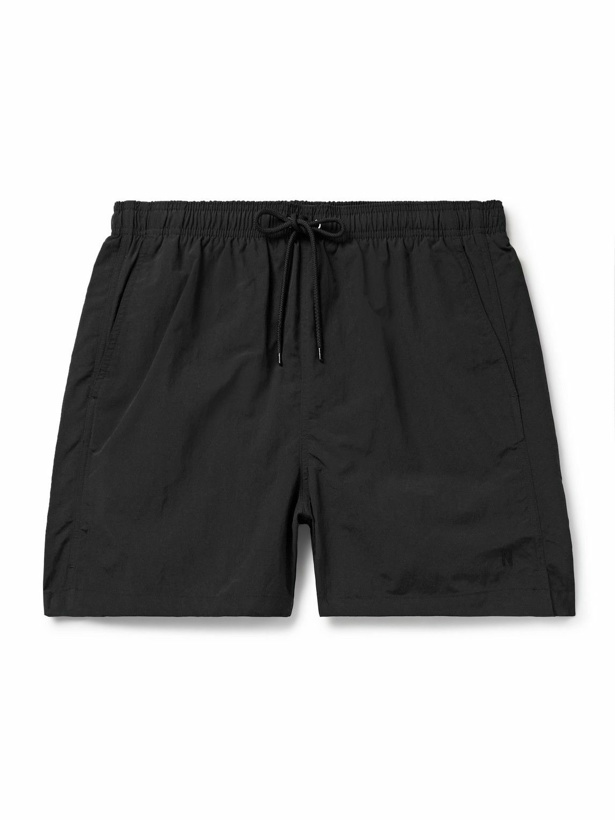 Photo: Norse Projects - Hauge Straight-Leg Mid-Length Recycled Swim Shorts - Black