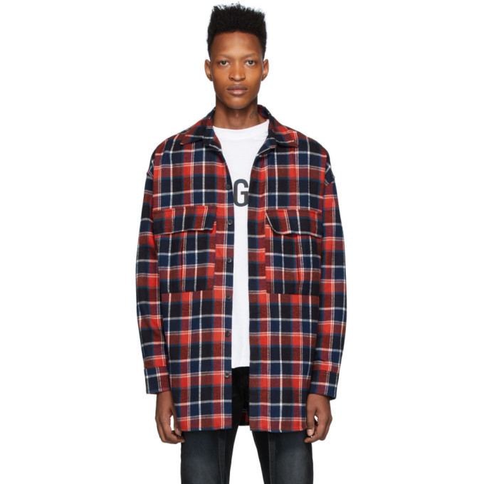 Photo: Fear of God Navy and Red Plaid Shirt