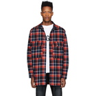 Fear of God Navy and Red Plaid Shirt