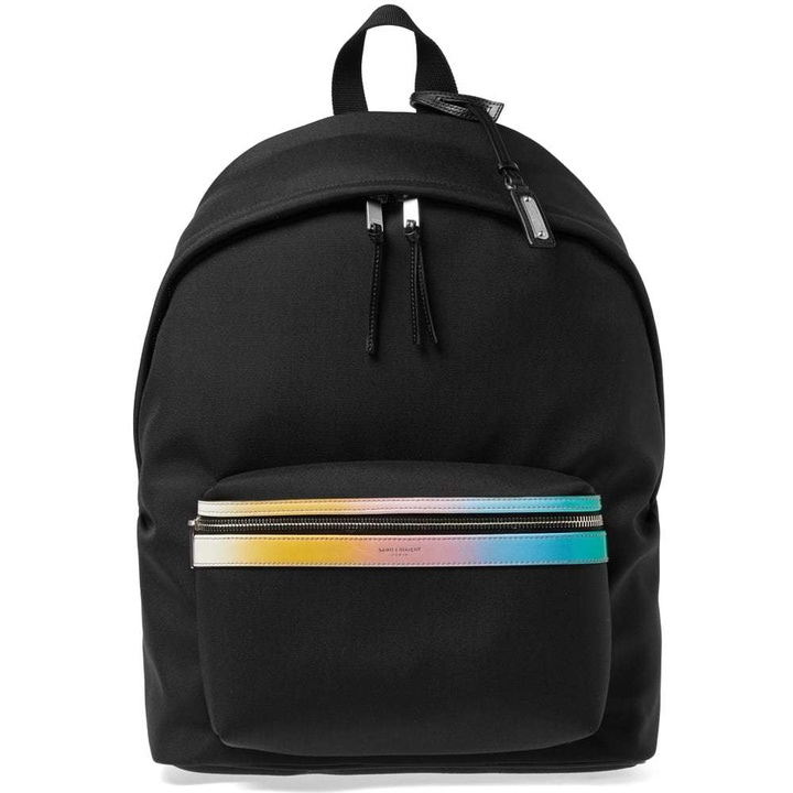 Photo: Saint Laurent Tie Dye Leather Detail Backpack Black