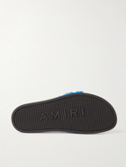 AMIRI - Embossed Rubber Slides - Blue