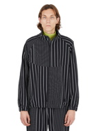 Offkey Pinstripe Jacket in Black