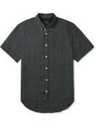 RAG & BONE - Tomlin Slim-Fit Button-Down Collar Linen Shirt - Gray - L
