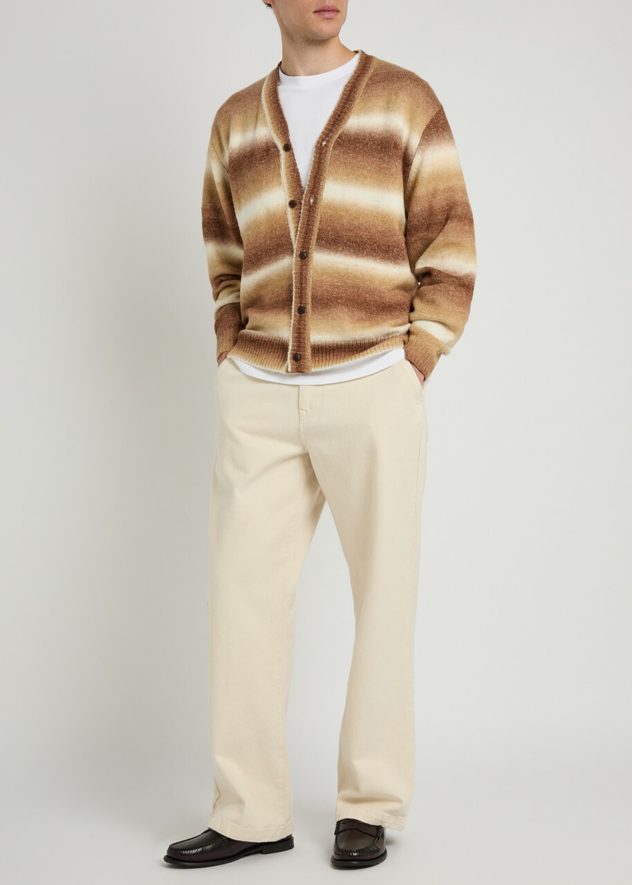 Les Deux Boston Gradient Fine-knit Cardigan Brown