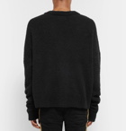 AMIRI - Intarsia Cotton-Bouclé Sweater - Men - Black