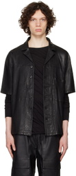 FREI-MUT Black Disguise Leather Shirt