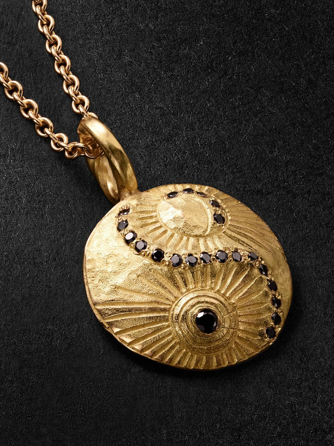Elhanati - Star Sign Gemini Gold Diamond Pendant Necklace