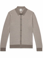 Paul Smith - Slim-Fit Textured-Knit Merino Wool Cardigan - Neutrals