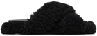 Marni Black Shearling Fussbett Slides