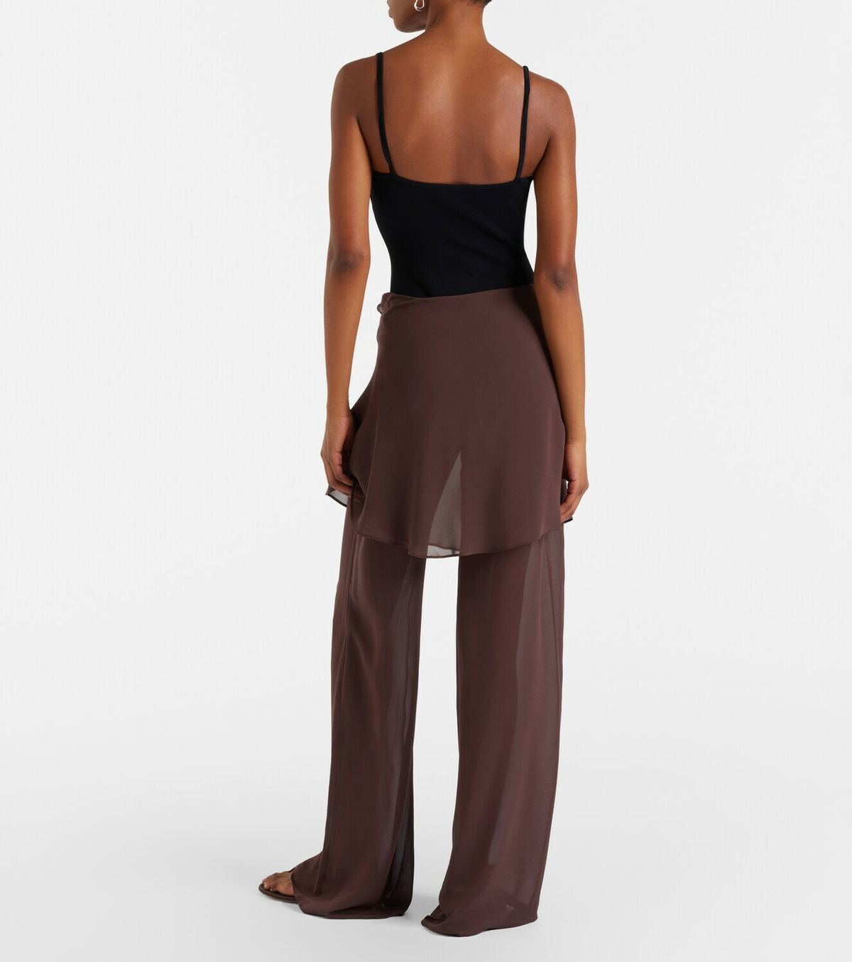Christopher Esber Sheer silk wide-leg pants