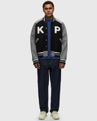 Kenzo Wool Varsity Jacket Black/Grey - Mens - College Jackets