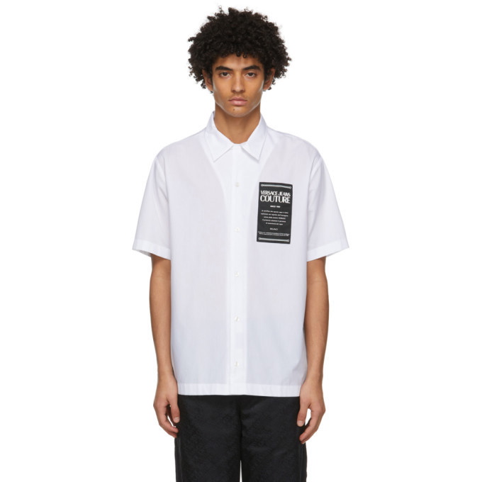 Photo: Versace Jeans Couture White Warranty Bowling Short Sleeve Shirt